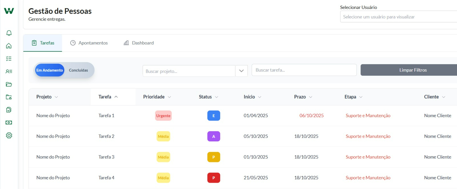 Wedo Task - Gestão de Tarefas